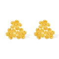 “Dream in the Garden” 24K Gold Earrings Flower 1.45-1.65g A0914962