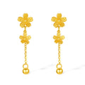 “Dream in the Garden” 24K Gold Earrings Flower 1.2-1.5g A0914959