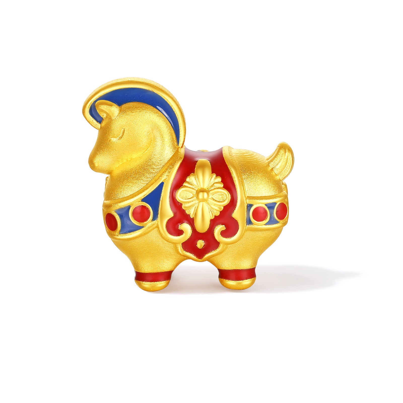 'Year of the Horse'  24K Gold Beaded Bracelet Agate Horse 0.87-1.17g 17cm A1920841