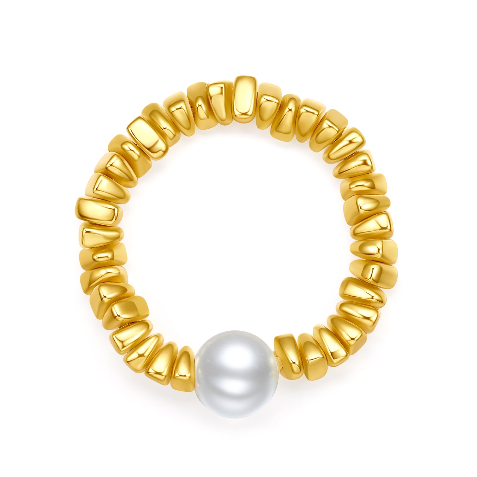 S925 Sterling Silver Ring Pearl 2.7-4.7g J0213751