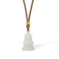 'Jiuhua Mountain' 24K Gold Pendant Necklace Heitian Jade Ksitigarbha's Mount Diting Y0415337