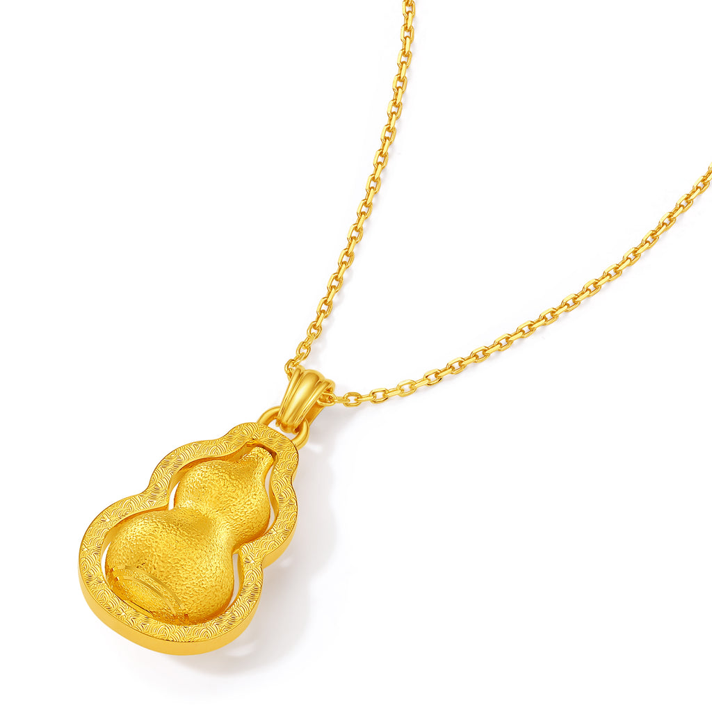 999 24K Gold Pendant Gourd 7.2-7.8g A0415516
