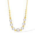 18K Gold Necklace Pearl 2.15-2.45g X0513027