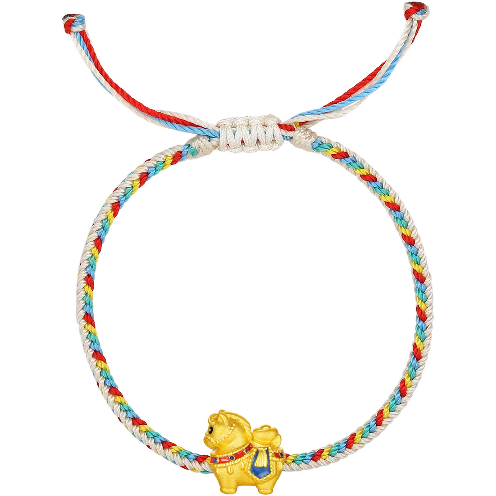 'Year of the Horse'  24K Gold String Bracelet Horse 0.7-1g 16cm-22cm A1720838