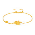 999 24K Gold Chain Bracelet Flower 2.33-2.63g A0712985