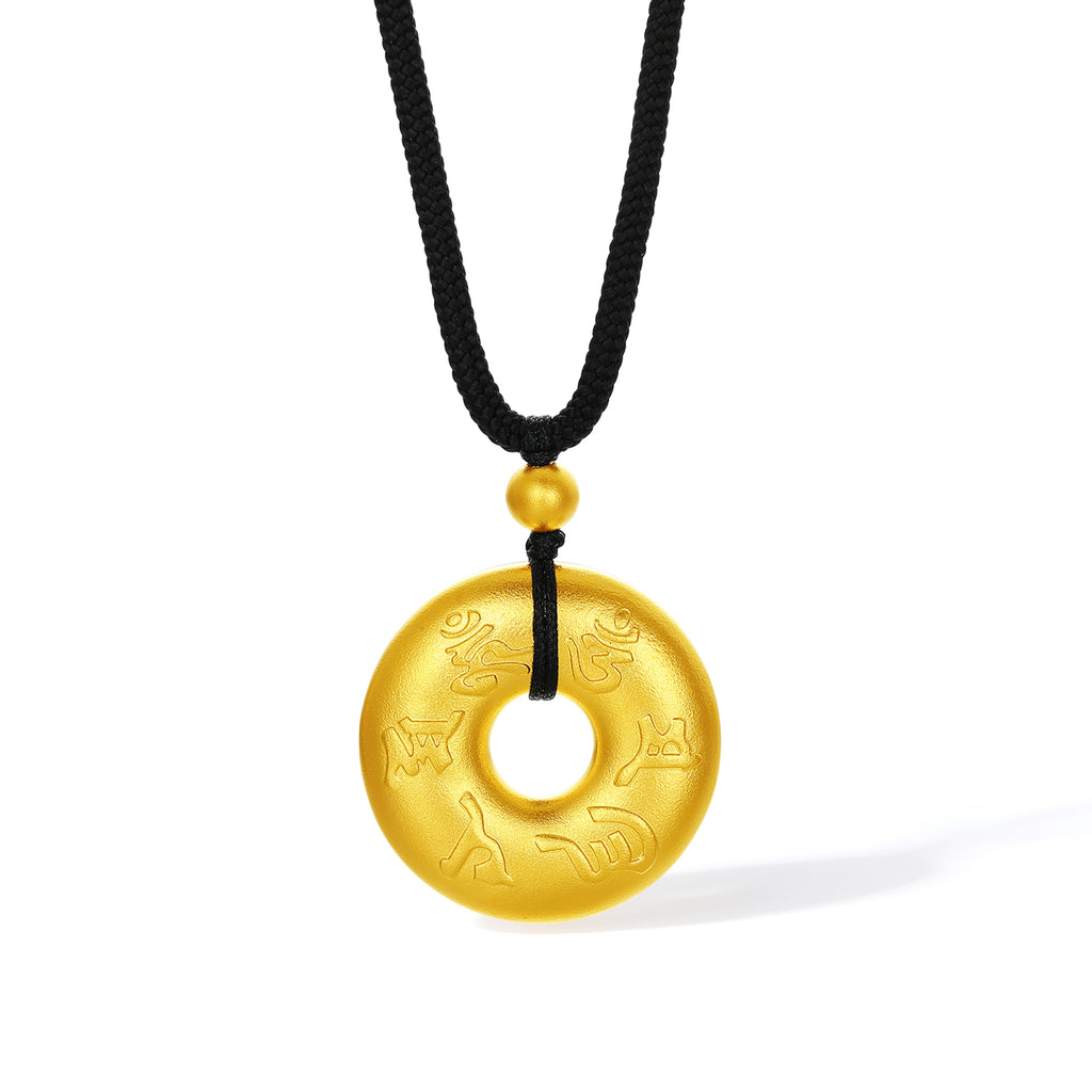 999 24K Gold Pendant Peace Buckle 10-12g A0415850
