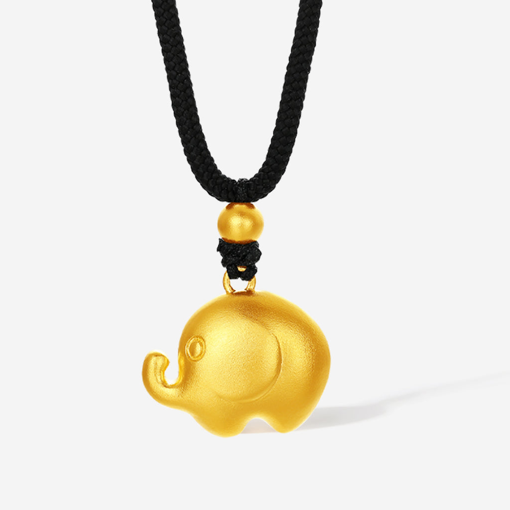 999 24K Gold Pendant Elephant 6-7g A0415851