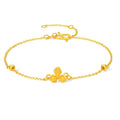 “Dream in the Garden” 999 24K Gold Chain Bracelet Flower 1.8-2.1g A0715104
