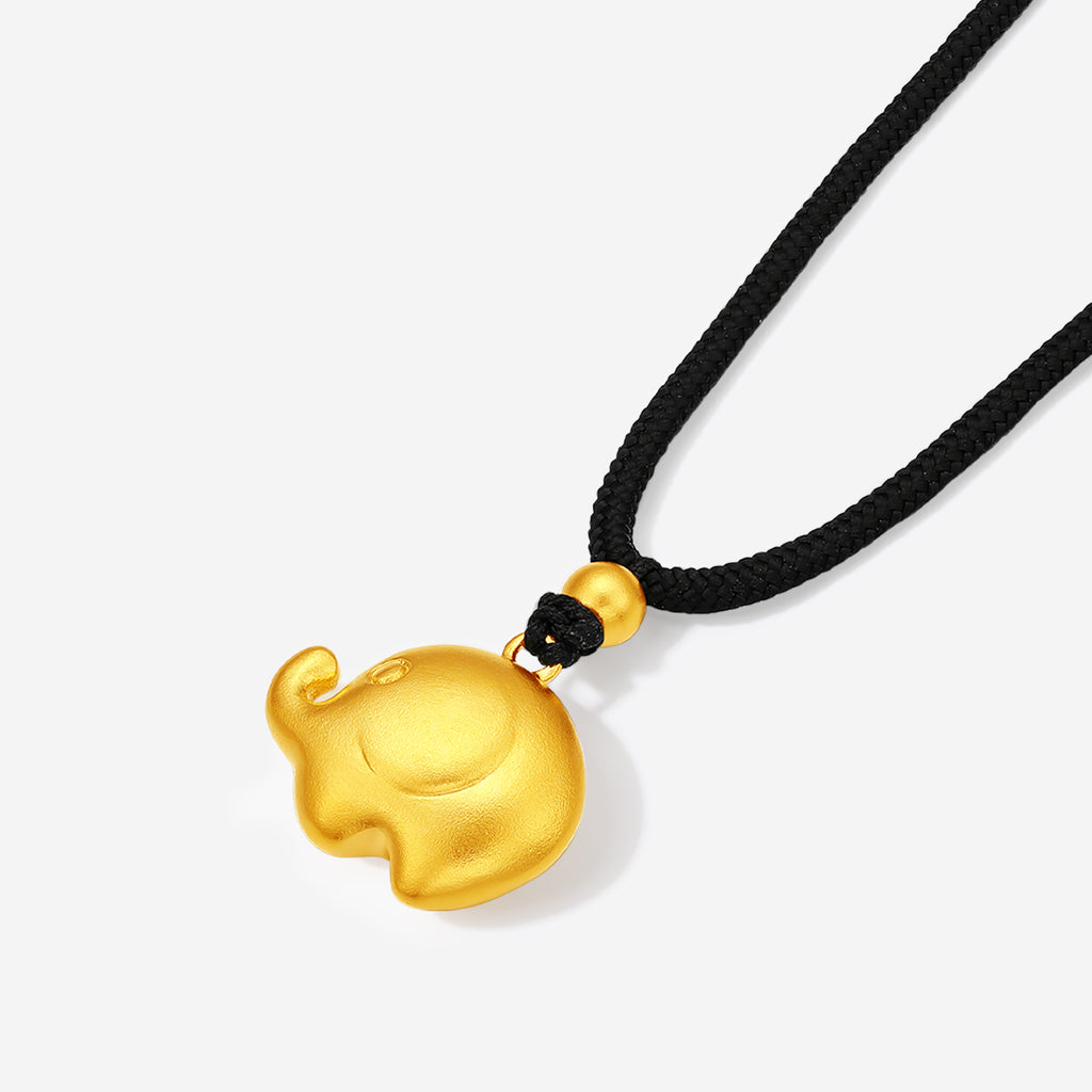999 24K Gold Pendant Elephant 6-7g A0415851