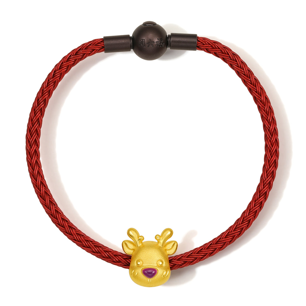   24K Gold Charm Bracelet              Elk 1-1.2g ADHH163891