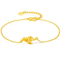 “Dream in the Garden” 24K Gold Chain Bracelet Flower 1.95-2.15g A0715130