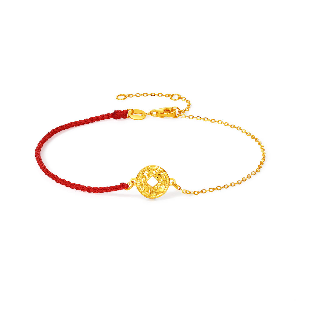 24K Gold Chain Bracelet Coin 1.5-1.8g A0724562