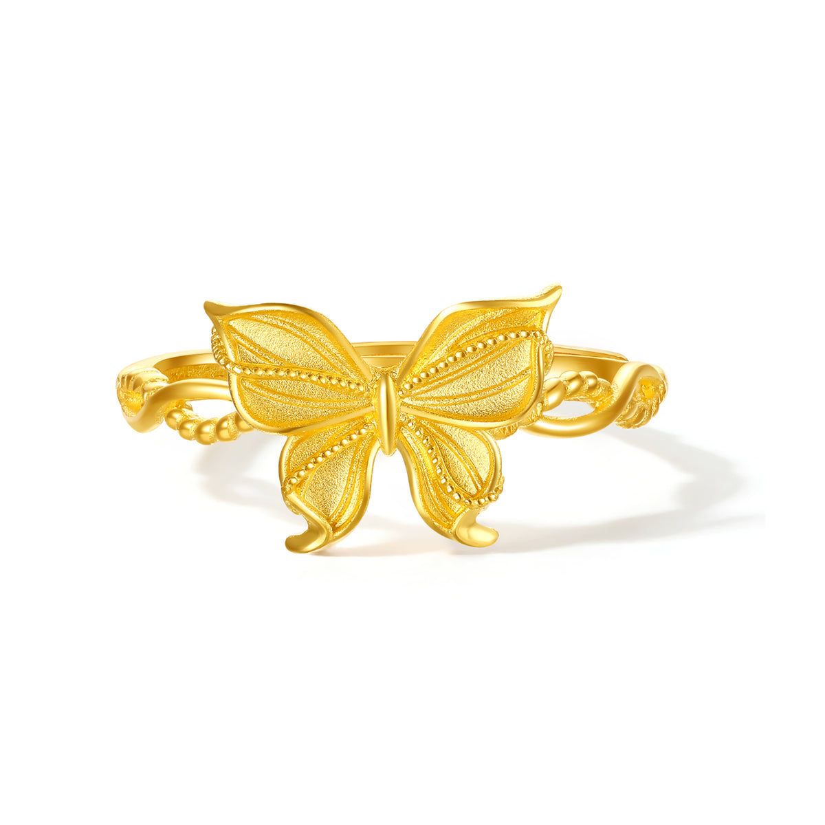999 24K Gold Ring Butterfly 2.36-2.76g A0113646