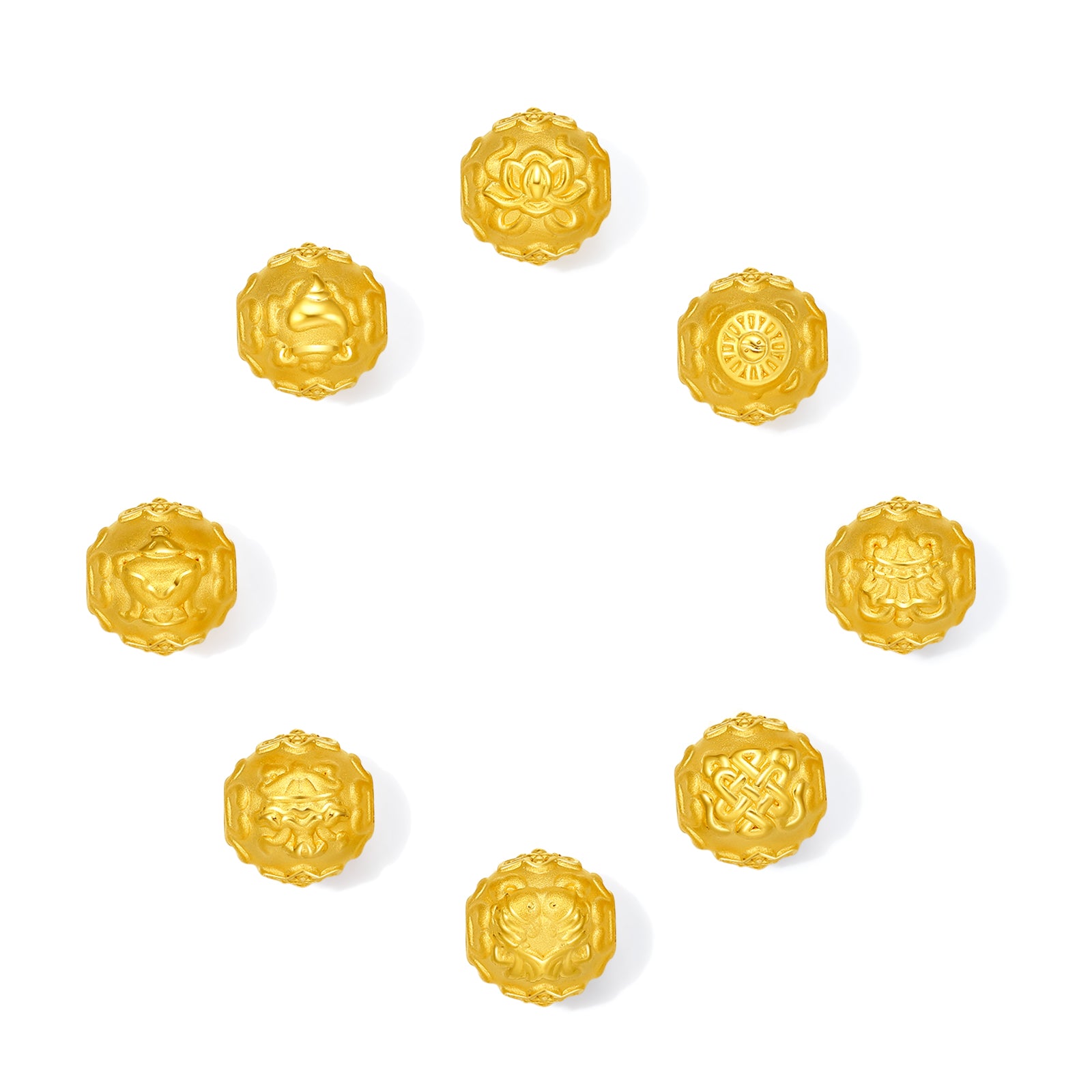 "Jiuhua Mountain" 24K Gold Beaded Bracelet Tiger's Eye Bead Mudras A1914658