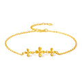 999 24K Gold Chain Bracelet Flower 1.93-2.23g A0711672
