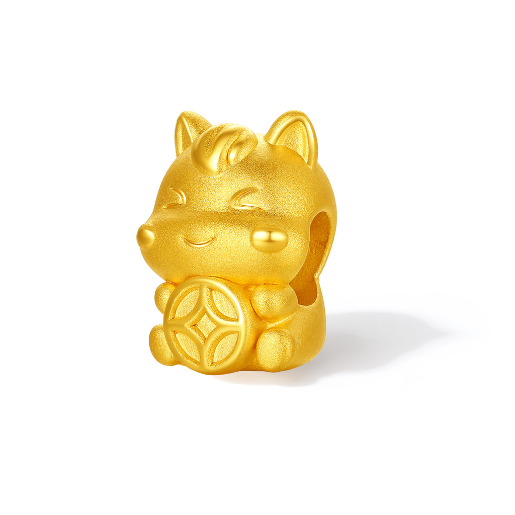 'Year of the Horse' 24K Gold Charm Bracelet Horse Coin 0.7-1g 17cm & 19cm A1615527