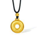 999 24K Gold Pendant Peace Buckle 8.5-10.5g A0413507