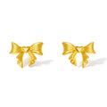 999 24K Gold Earrings Bow 1.5-1.8g A0913381
