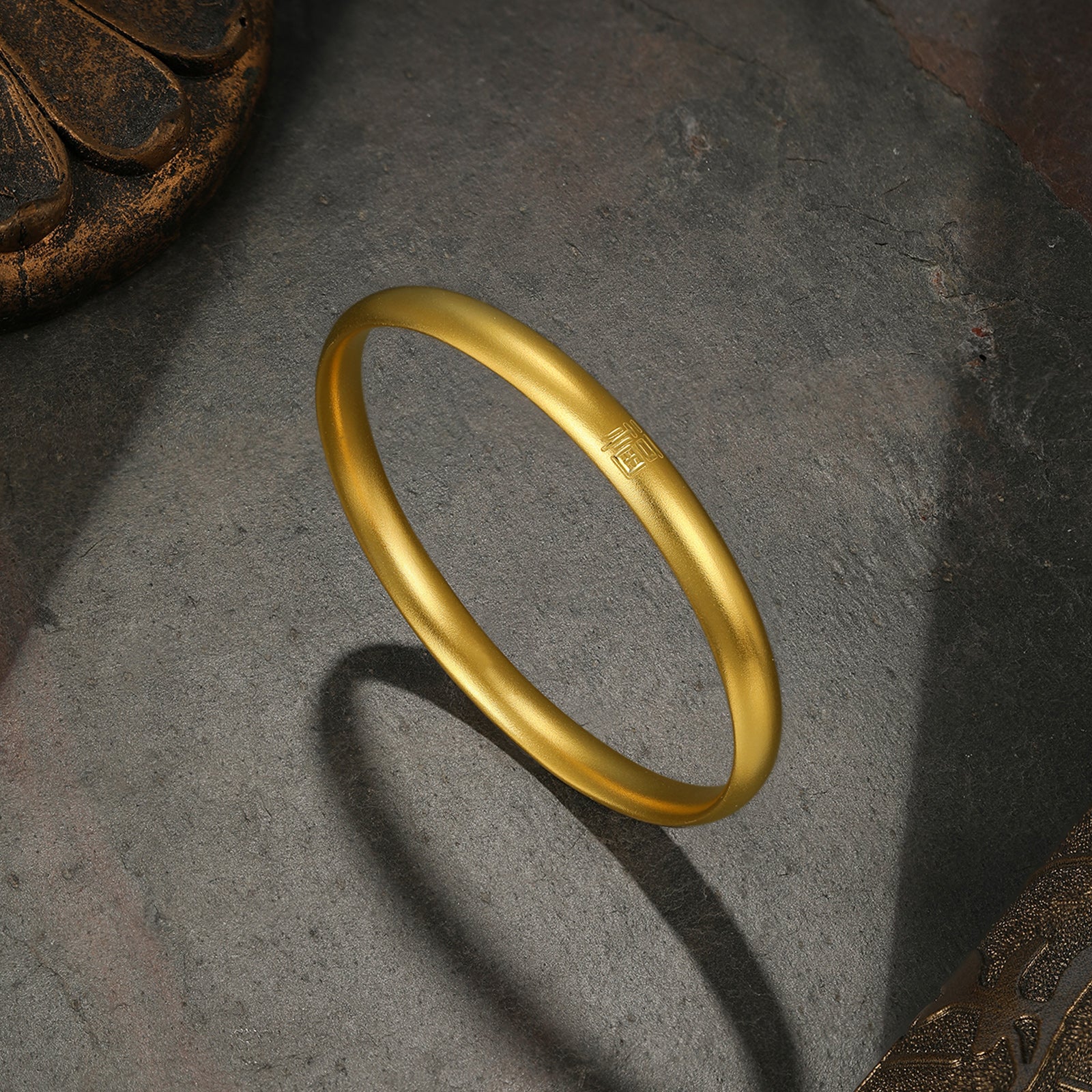 Antiquity Gold' 999.9 24K Gold Bangle Bracelet 25-29g A1012650