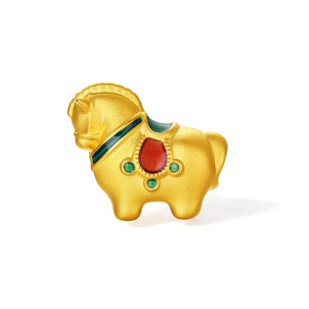 'Year of the Horse'  24K Gold String Bracelet Horse 0.5-0.8g 16cm-22cm A1715750