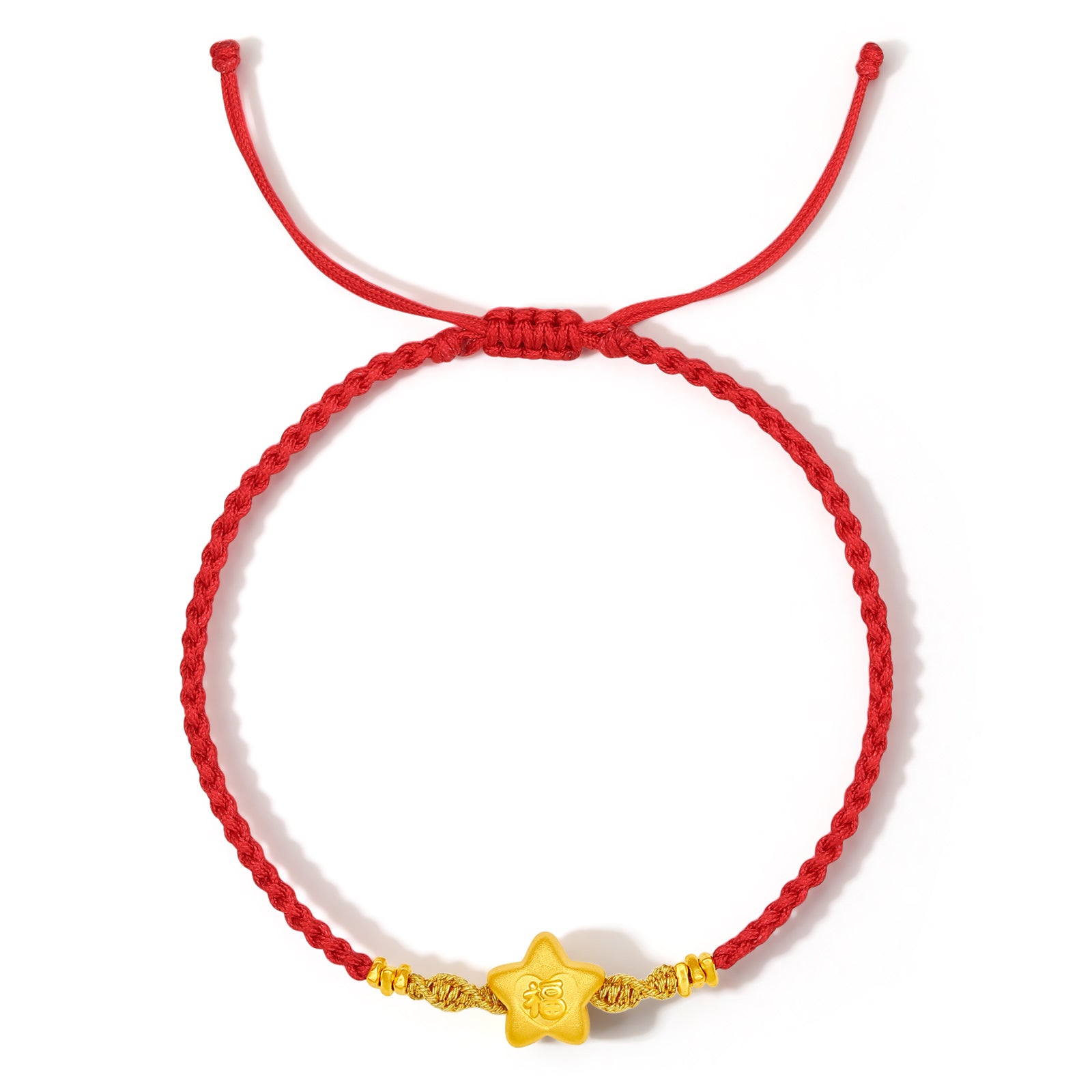 24K Gold Bracelet 0.8-1.1g Fu 福 A1712697