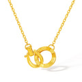 24K Gold Pendant Necklace Horseshoe 3.3-3.6g A0615540