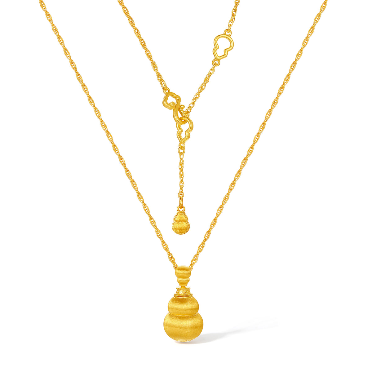 999 24K Gold Pendant Necklace Gourd 11-12.2g A0615439