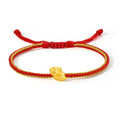 "Chinese Zodiac" 24K Gold String Bracelet Chinese Zodiac 0.3-0.5g
