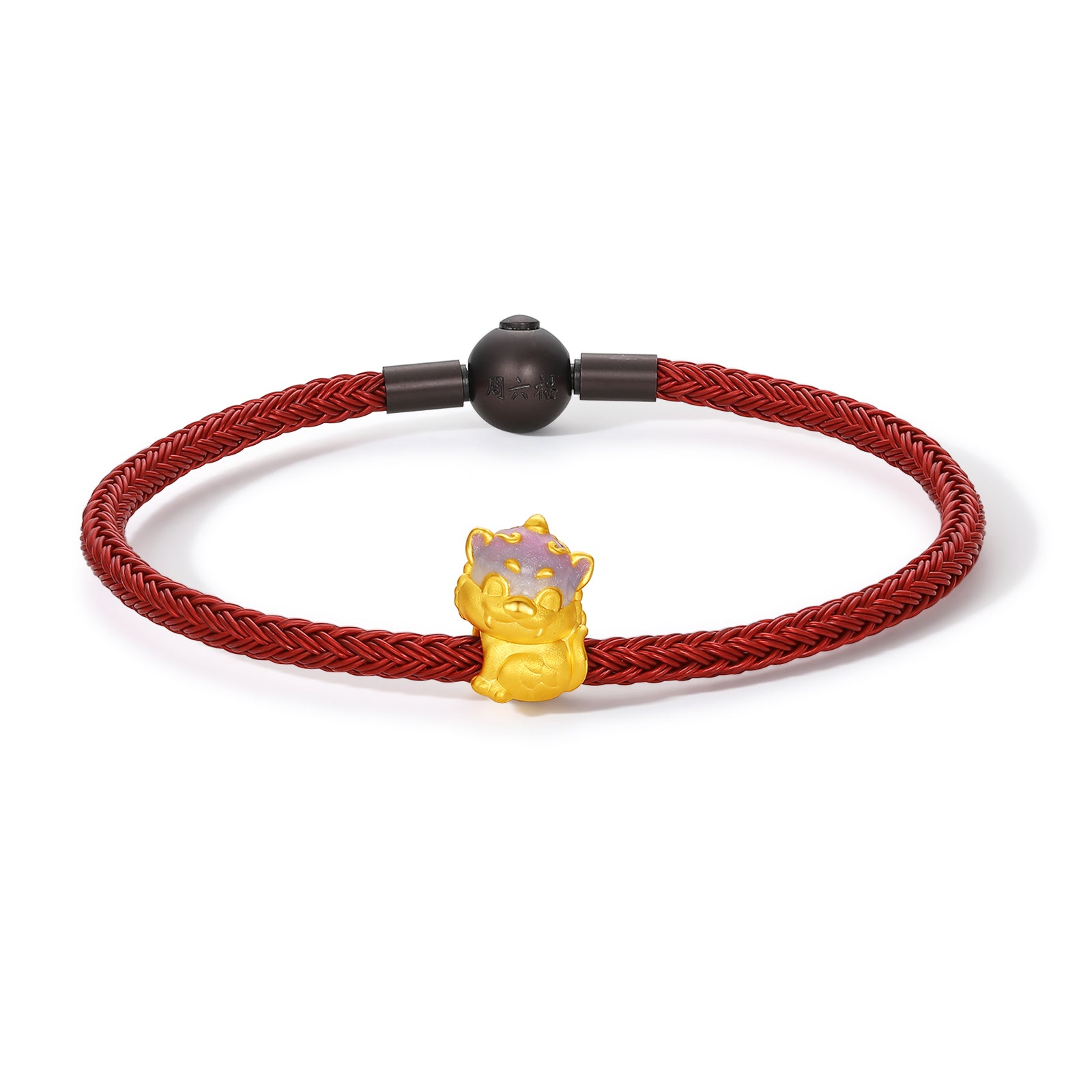 'Jiuhua Mountain' 24K Gold Charm Bracelet Ksitigarbha's Mount Diting 17cm & 19cm A1615441