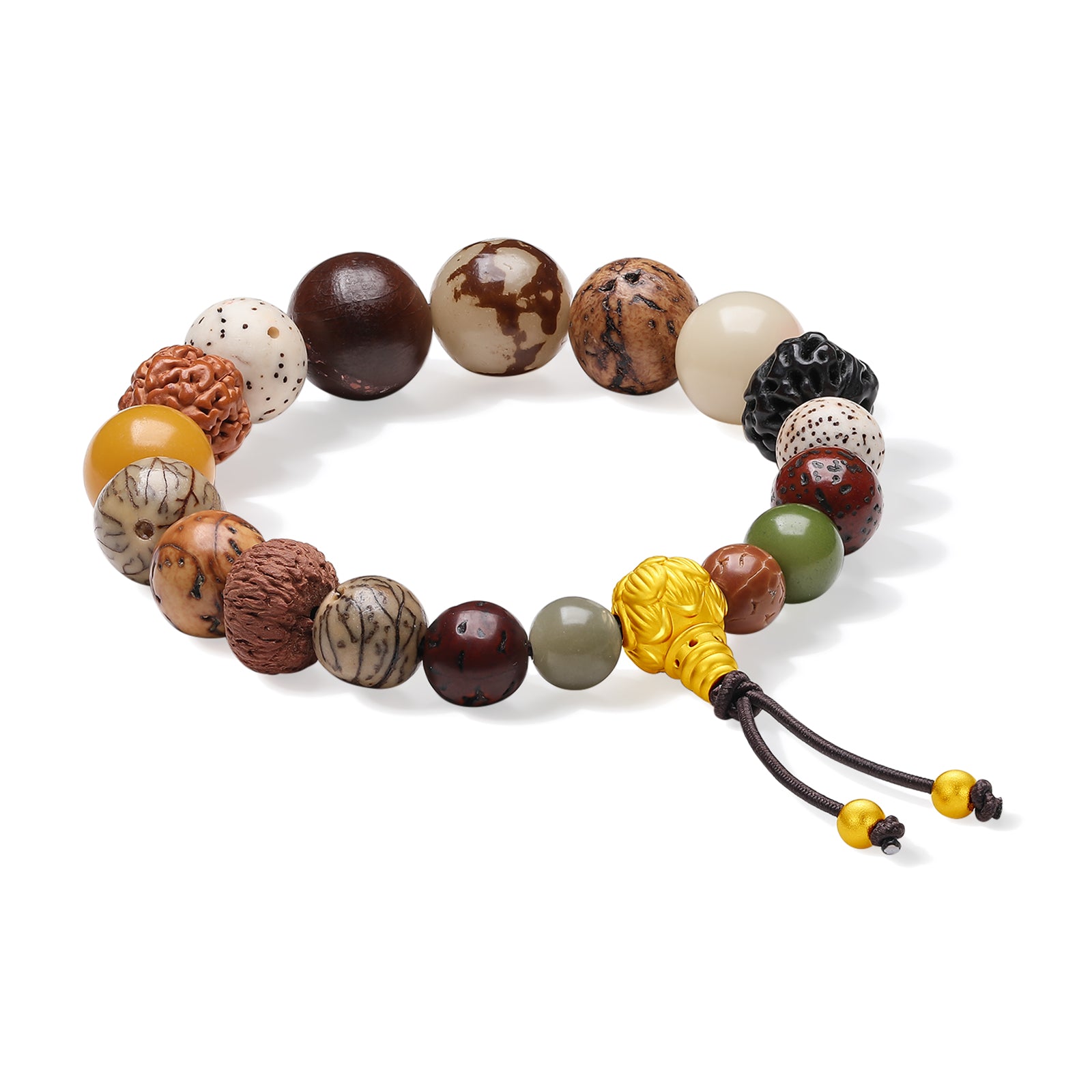 Jiuhua Mountain' 24K Gold Beaded Bracelet Eighteen-bead bodhi seed A1914674