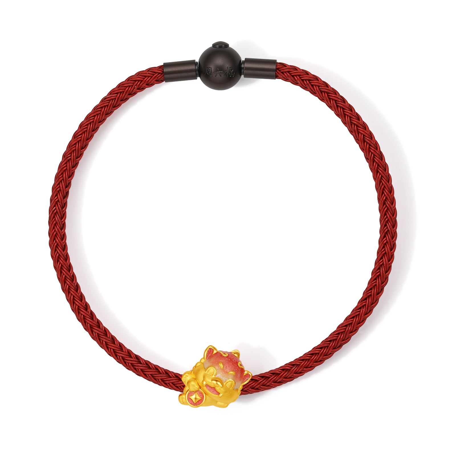 'Jiuhua Mountain' 24K Gold Charm Bracelet Ksitigarbha's Mount Diting 17cm & 19cm A1615443