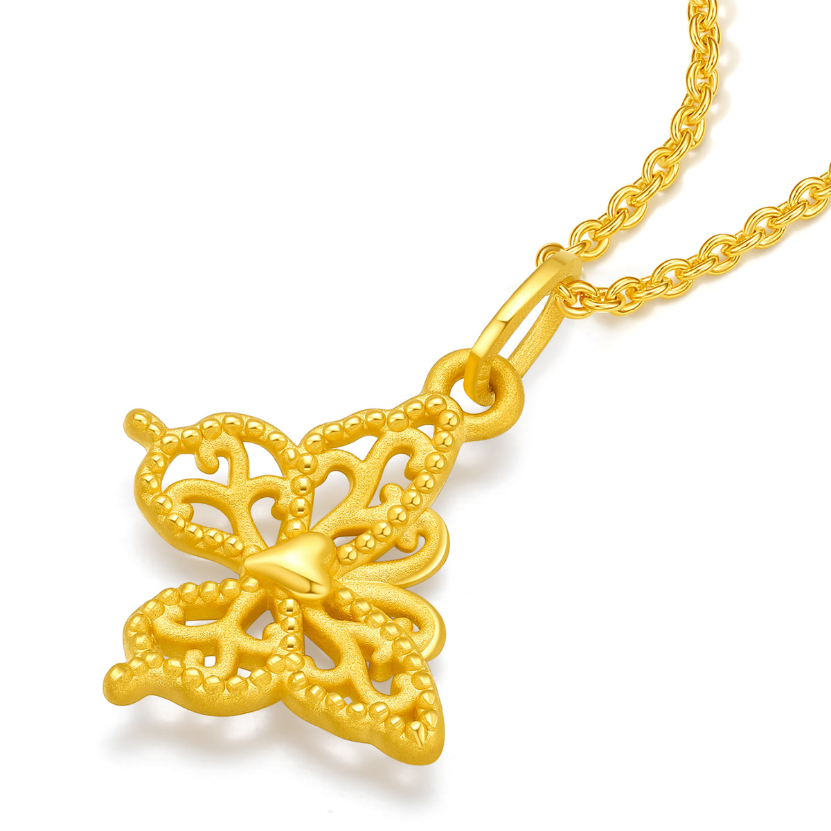 "Fantasy Forest" 24K Gold Pendant            Butterfly 1-1.3g A0413811