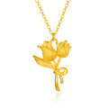 “Dream in the Garden” 24K Gold Chain Bracelet Flower 1.5-1.9g A0714995