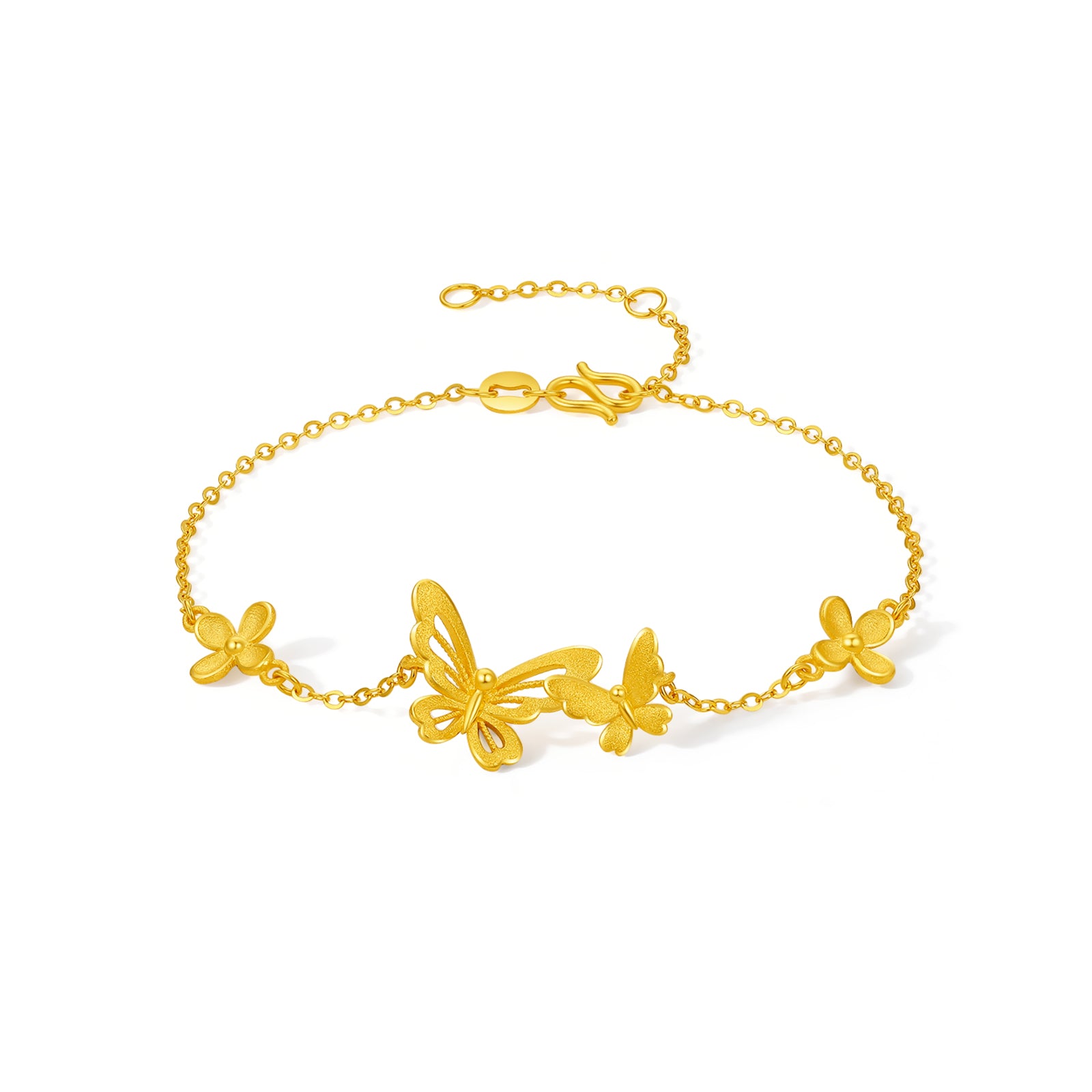 「公主婚禮」24K 黃金手鍊 蝴蝶 3.6-4 克 A0722096