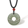 Pendant Hetian Jade Agate 6-6.5mm Peace Buckle Y0411881