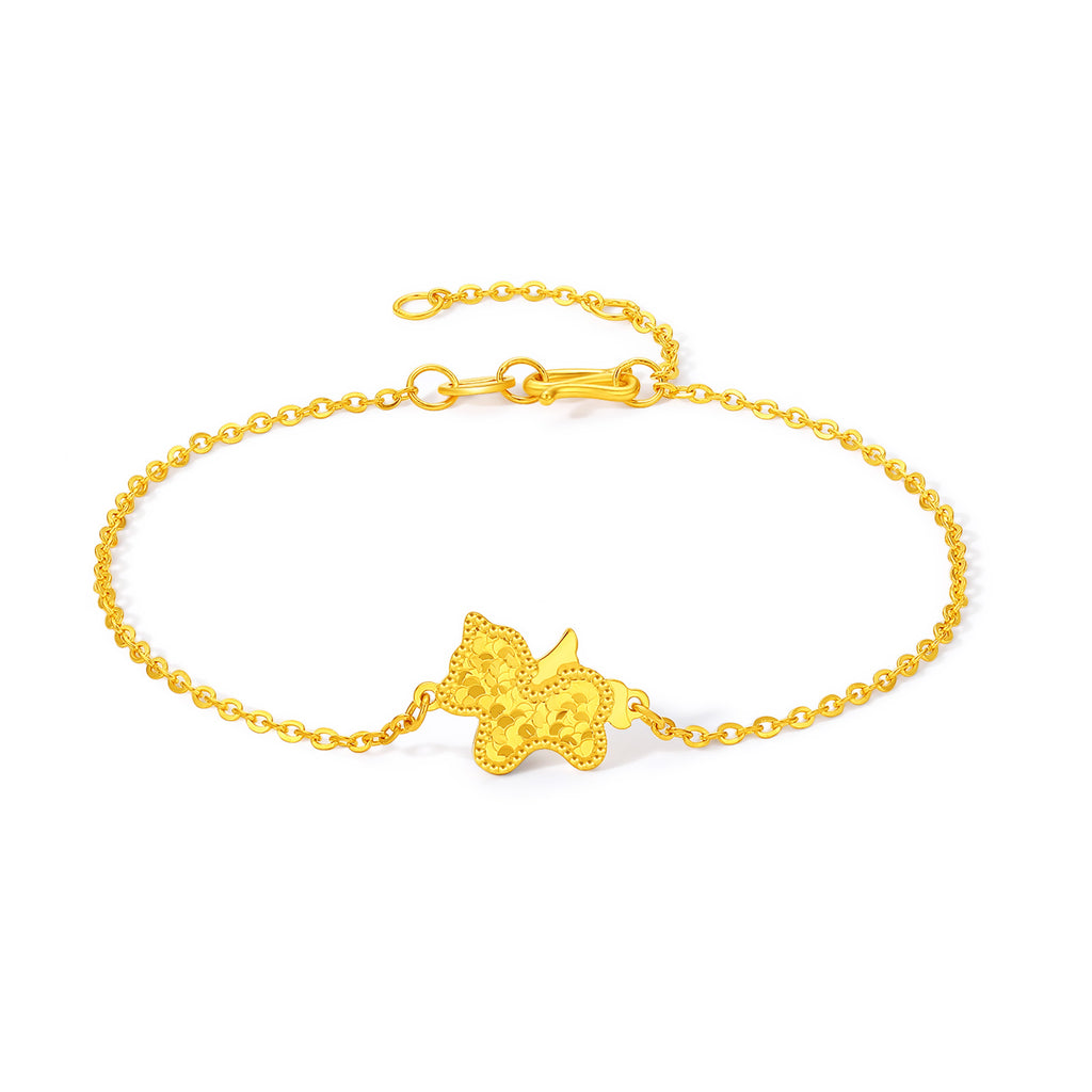 24K Gold Chain Bracelet Horse 2.3-2.6g A0715535