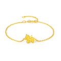 24K Gold Chain Bracelet Horse 2.3-2.6g A0715535