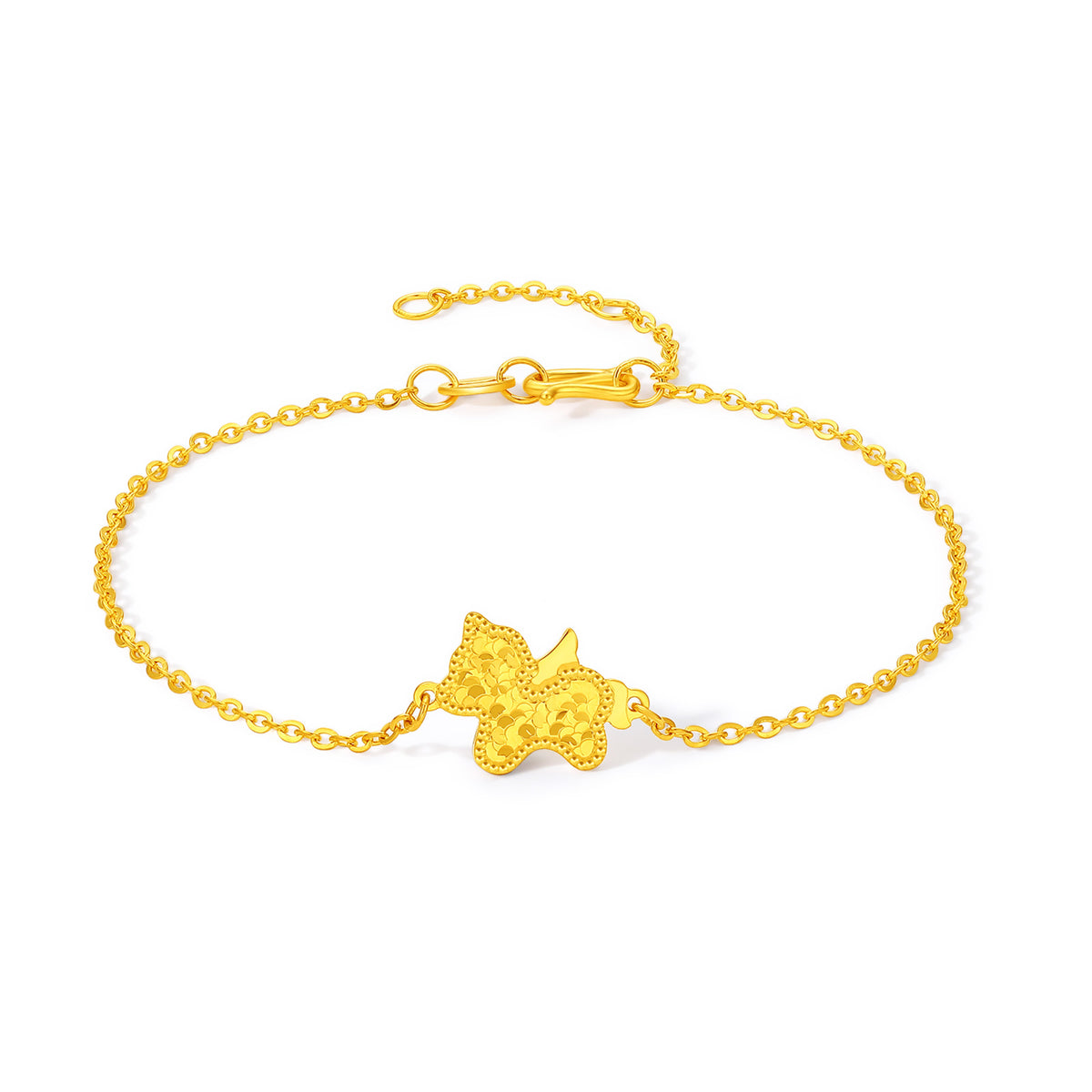 24K Gold Chain Bracelet Horse 2.3-2.6g A0715535
