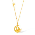 999 24K Gold Pendant Necklace Rabbit 3.97-4.37g A0613919