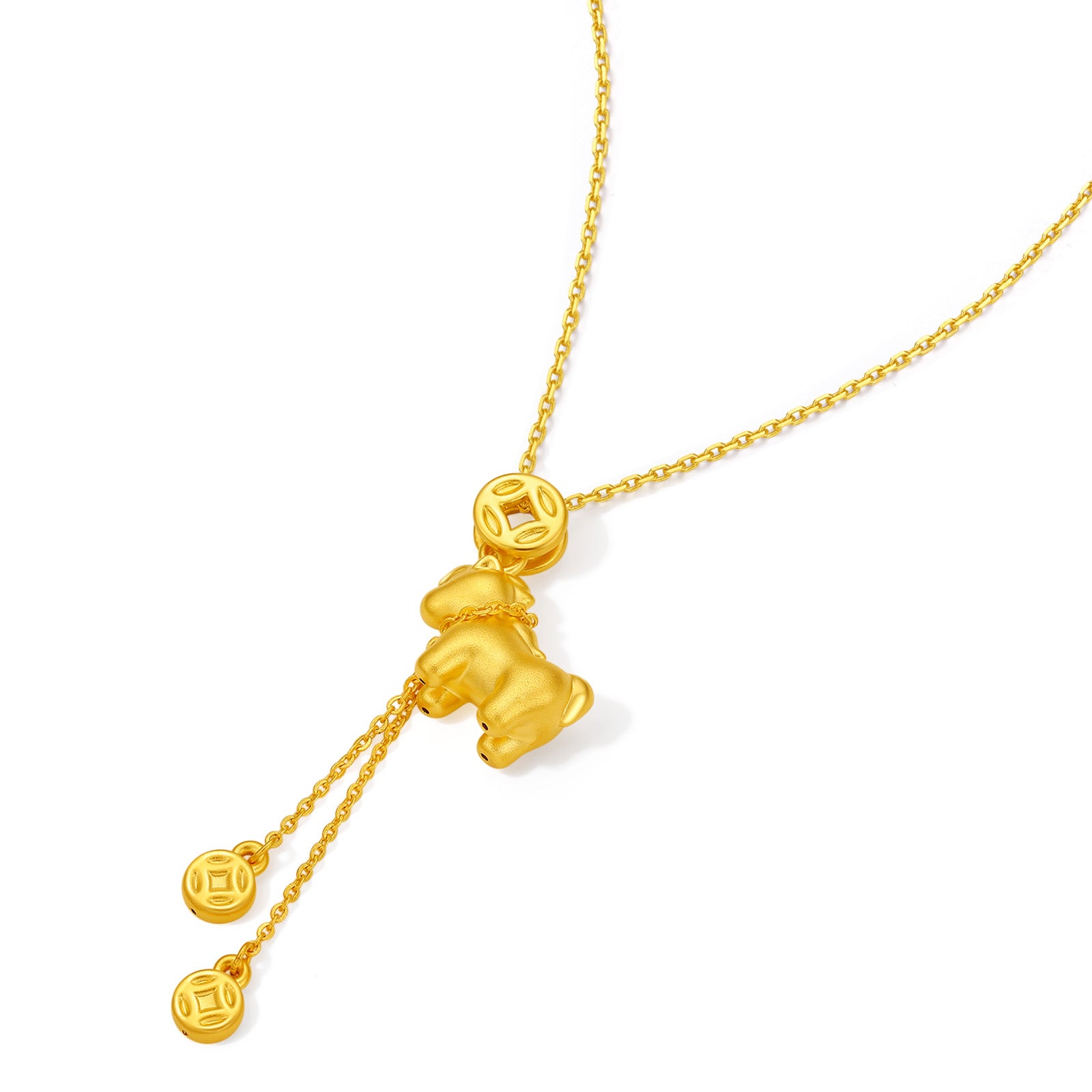 'Year of the Horse' 24K Gold Pendant Horse Coin 1.7-2g A0422088