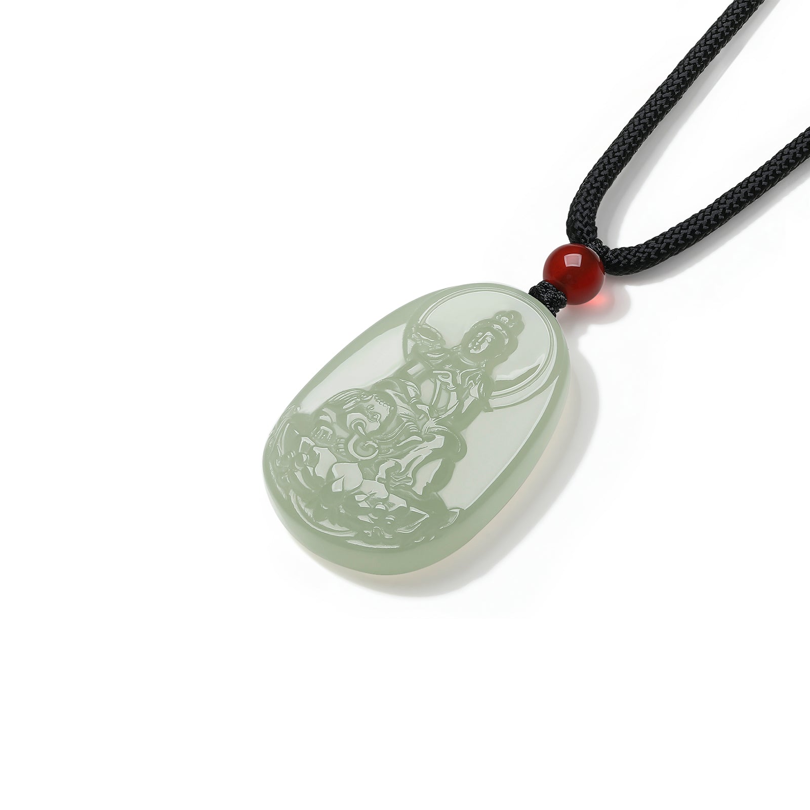 Pendant Hetian Jade Agate 6-6.5mm Guanyin Y0411976