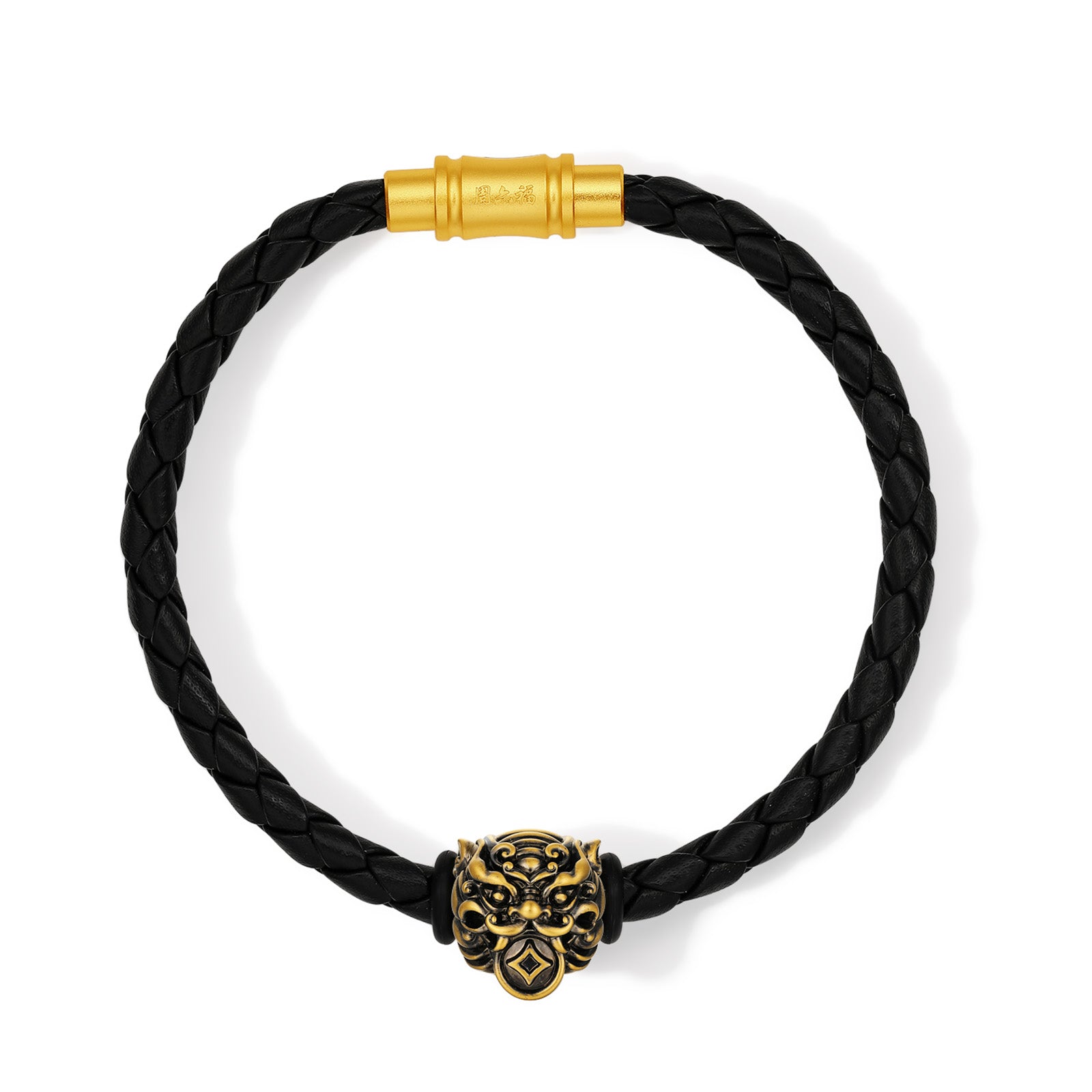 24K Gold Charm Bracelet Pixiu 1.7-2g A1623177