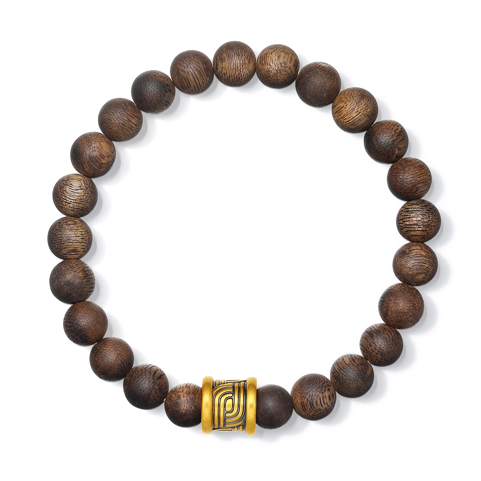 24K Gold Beaded Bracelet Agarwood 1.65-1.95g A1914913
