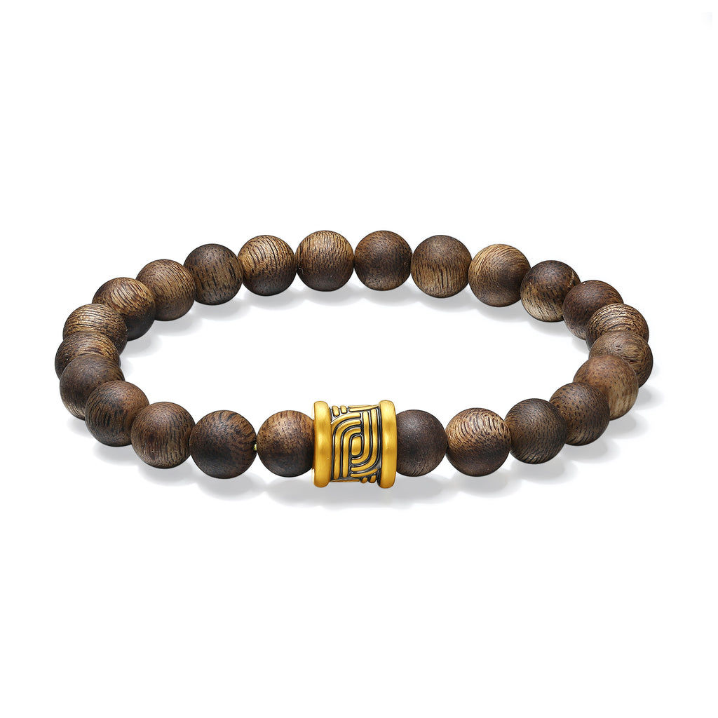 24K Gold Beaded Bracelet Agarwood 1.65-1.95g A1914913