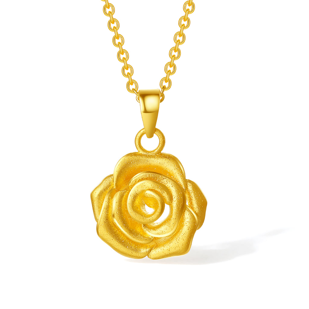 999 24K Gold Pendant Flower 2.5-3g A0413318