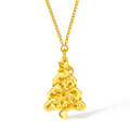 999 24K Gold Pendant Necklace Flower 3.65-4.25g A0614488