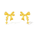 "Cute&Cool" 999 24K Gold Earrings Bow 1.2-1.5g A0912000