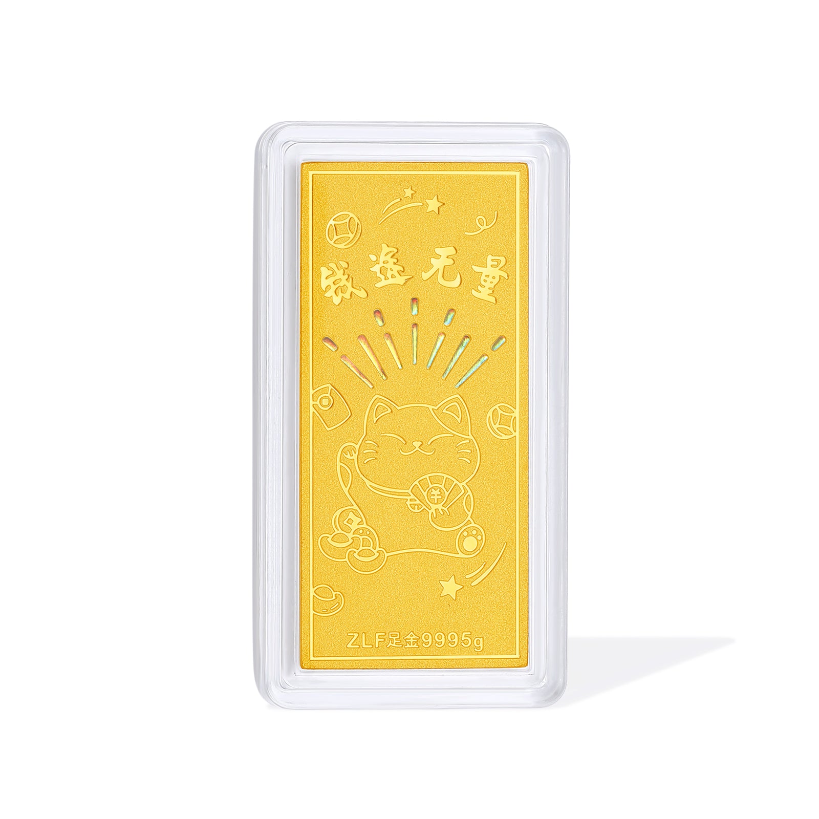 999 24K Gold Ornament Maneki-neko 5g A1213254