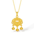 999 24K Gold Pendant Peace Lock 4.3-5g A0413077