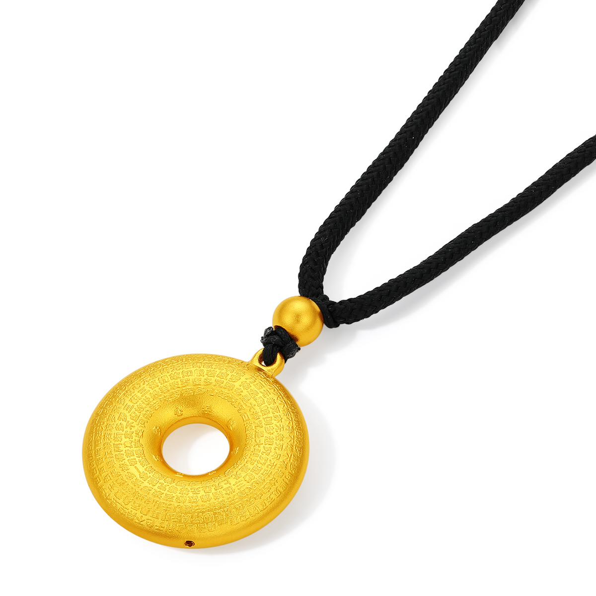 999 24K Gold Pendant Peace Buckle 13-15g A0415144